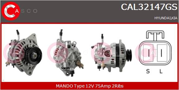 CASCO Altern.Orig.Hyundai-14V75A