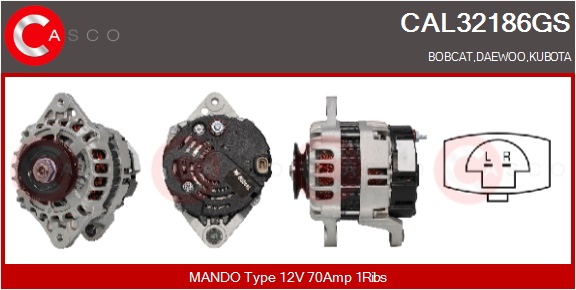 CASCO Altern.BOBCAT,KUBOTA