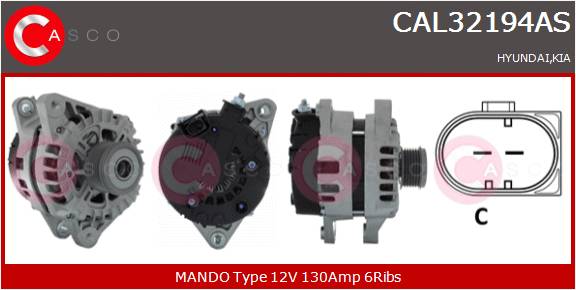 CASCO Altern.HYUNDAI,KIA