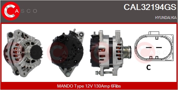 CASCO Altern.HYUNDAI,KIA
