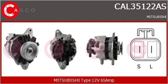 CASCO Altern.MITSUBISHI 65A