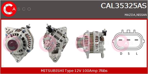 CASCO Alternatore MAZDA,NISSAN