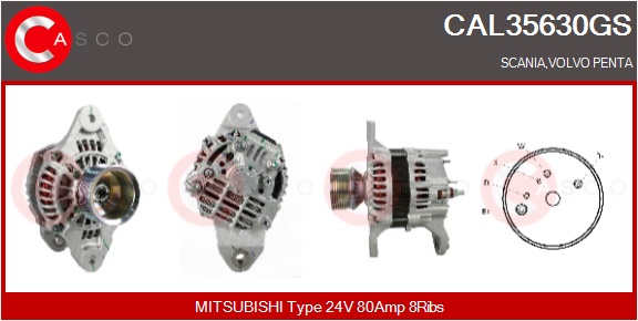 CASCO Altern.VOLVO PENTA