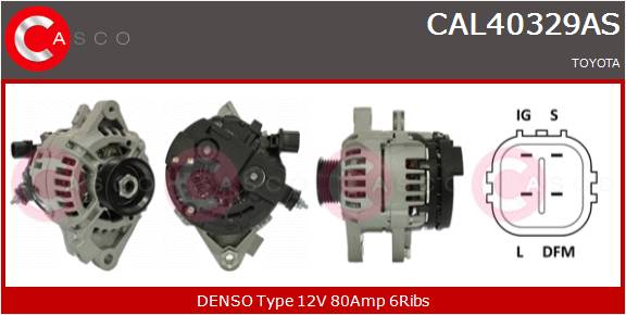CASCO Altern.Toyota-14V 80A