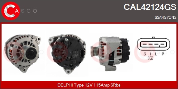 CASCO ALTERNATORE  SSANGYONG