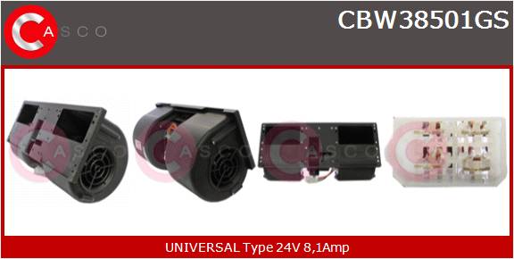 CASCO ELETTROVENTILATORE CENTRIFUGO BIALBERO  UNIV
