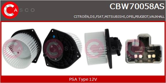 CASCO Ventilatore abitacolo CITR.DS,FIAT,MITSUB