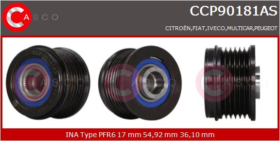 CASCO PULEGGIA RUOTA LIBERA ALTERNATORE