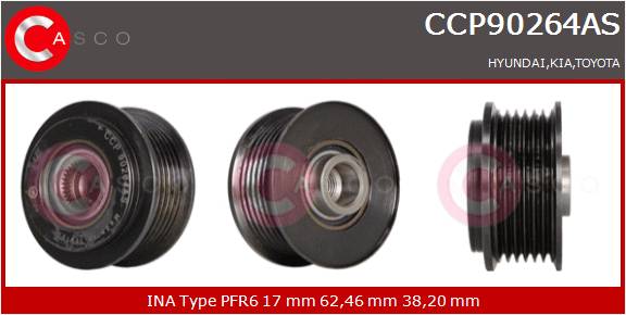 CASCO PULEGGIA RUOTA LIBERA ALTERNATORE
