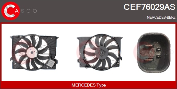 CASCO Elettromotore, Ventola radiatore MERCEDES-BE