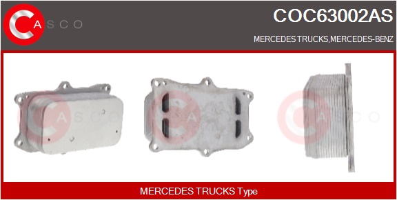CASCO Radiatore olio, Olio motore MERCEDES TRUCKS,