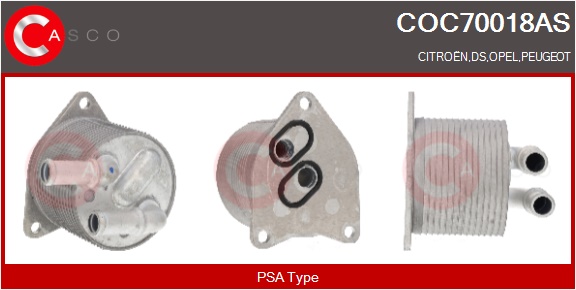 CASCO Radiatore olio, Olio motore CITRO?N,DS,OPEL,