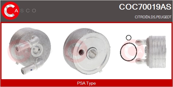 CASCO Radiatore olio, Olio motore CITRO?N,DS,PEUGE
