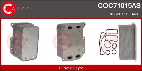 CASCO Radiatore olio, Olio motore NISSAN,OPEL,RENA