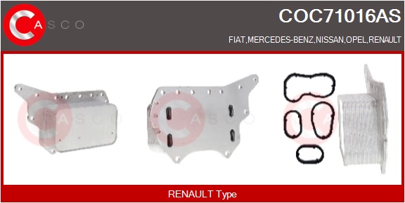 CASCO Radiatore olio, Olio motore FIAT,MERCEDES-BE