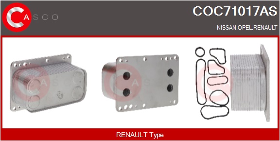 CASCO Radiatore olio, Olio motore NISSAN,OPEL,RENA
