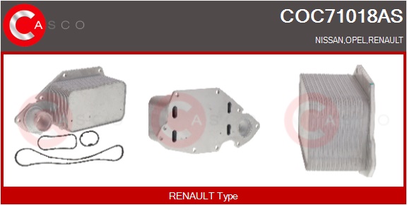 CASCO Radiatore olio, Olio motore NISSAN,OPEL,RENA