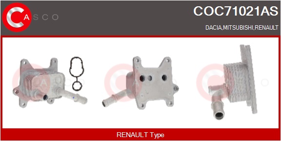 CASCO Radiatore olio, Olio motore DACIA,MITSUBISHI