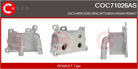 CASCO Radiatore olio, Olio motore DACIA,MERCEDES,M
