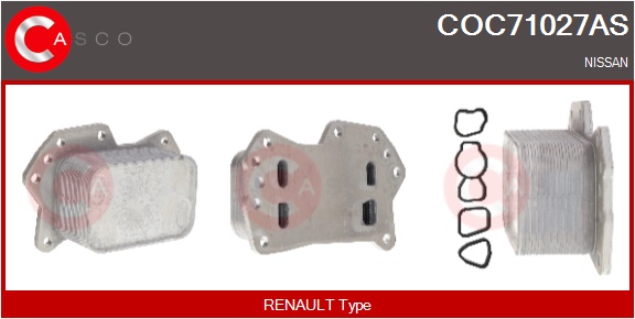 CASCO Radiatore olio, Olio motore NISSAN