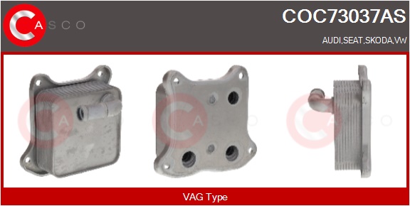 CASCO Radiatore olio, Olio motore AUDI,SEAT,SKODA,