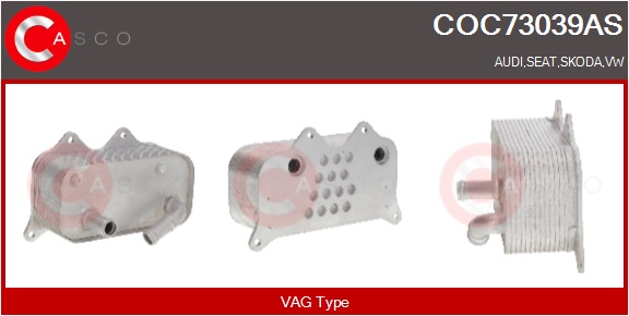 CASCO Radiatore olio, Olio motore AUDI,SEAT,SKODA,