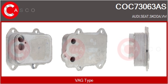CASCO Radiatore olio, Olio motore AUDI,SEAT,SKODA,