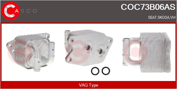 CASCO Radiatore olio, Cambio automatico SEAT,SKODA