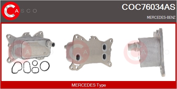 CASCO Radiatore olio, Olio motore MERCEDES,MERCEDE