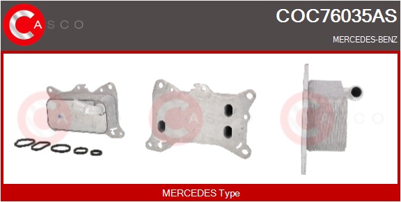 CASCO Radiatore olio, Olio motore MERCEDES,MERCEDE