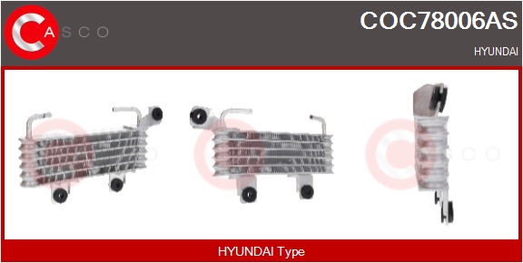 CASCO Radiatore olio, Olio motore HYUNDAI