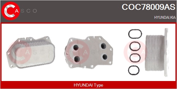CASCO Radiatore olio, Olio motore HYUNDAI,KIA