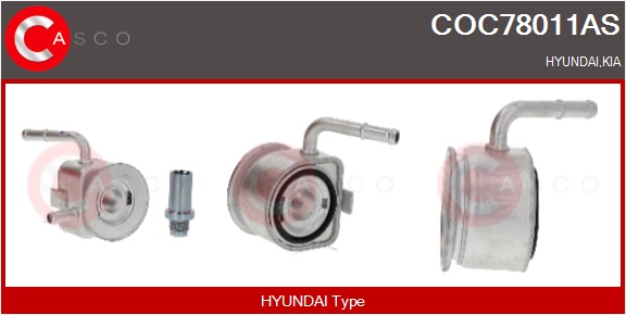 CASCO Radiatore olio, Olio motore HYUNDAI,KIA