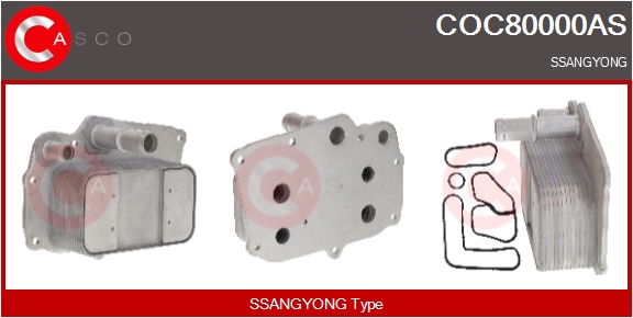CASCO Radiatore olio, Olio motore SSANGYONG