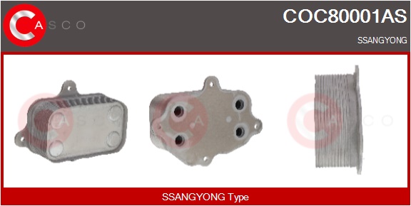 CASCO Radiatore olio, Olio motore SSANGYONG