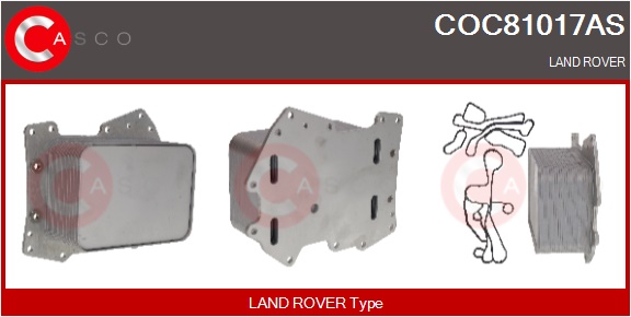 CASCO Radiatore olio, Olio motore LAND ROVER