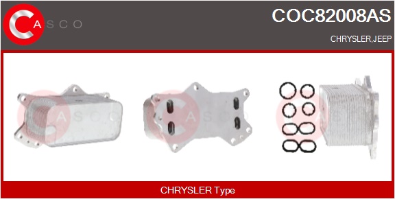 CASCO Radiatore olio, Olio motore CHRYSLER,JEEP