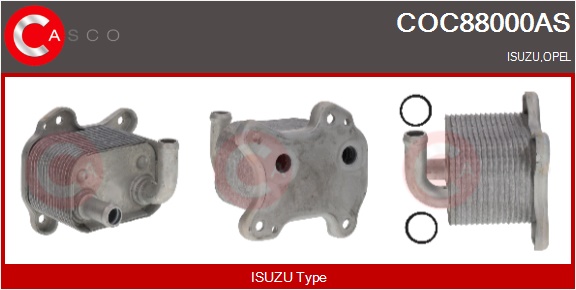 CASCO Radiatore olio, Olio motore ISUZU,OPEL