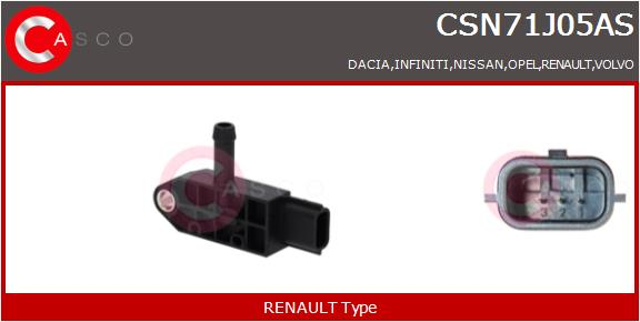 SENSORE, PRESSIONE GAS SCARICO RENAULT 550977