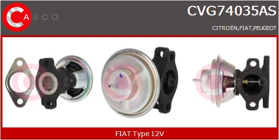 CASCO Valvola ricircolo gas scarico-EGR FIAT