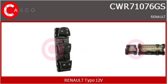 CASCO INTERRUTTORE ALZAVETRO  RENAULT_GROUP