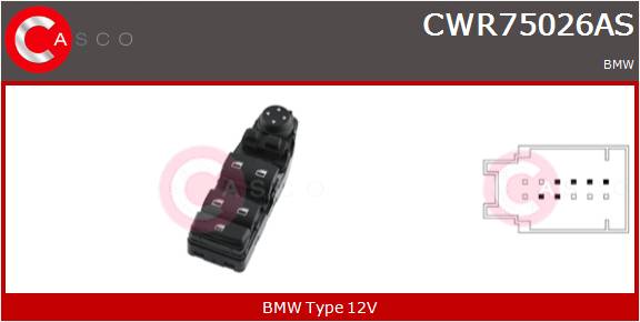 CASCO INTERRUTTORE ALZAVETRO  BMW