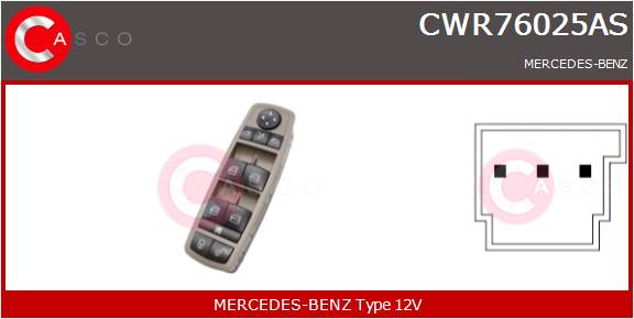 CASCO INTERRUTTORE ALZAVETRO  MERCEDES