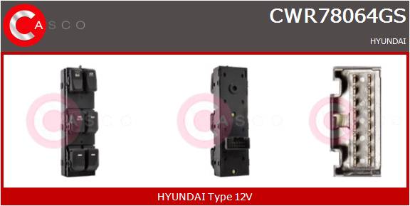 CASCO INTERRUTTORE ALZAVETRO  HYUNDAI-KIA