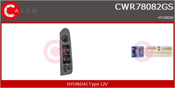 CASCO INTERRUTTORE ALZAVETRO  HYUNDAI-KIA