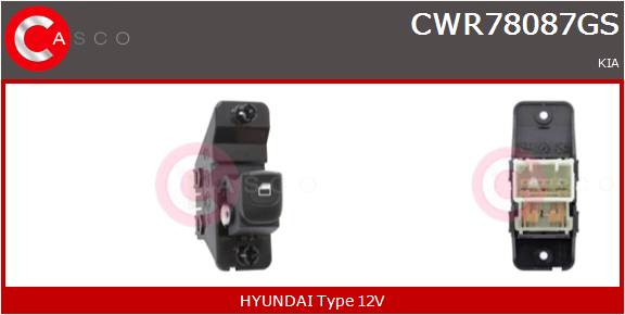 CASCO INTERRUTTORE ALZAVETRO  HYUNDAI-KIA