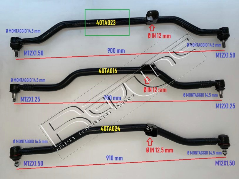 Barra sterzo REDLINE 40TA023