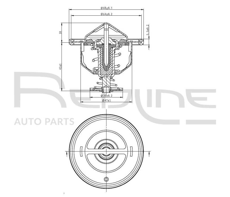 Termostato, refrigerante REDLINE 55HO002