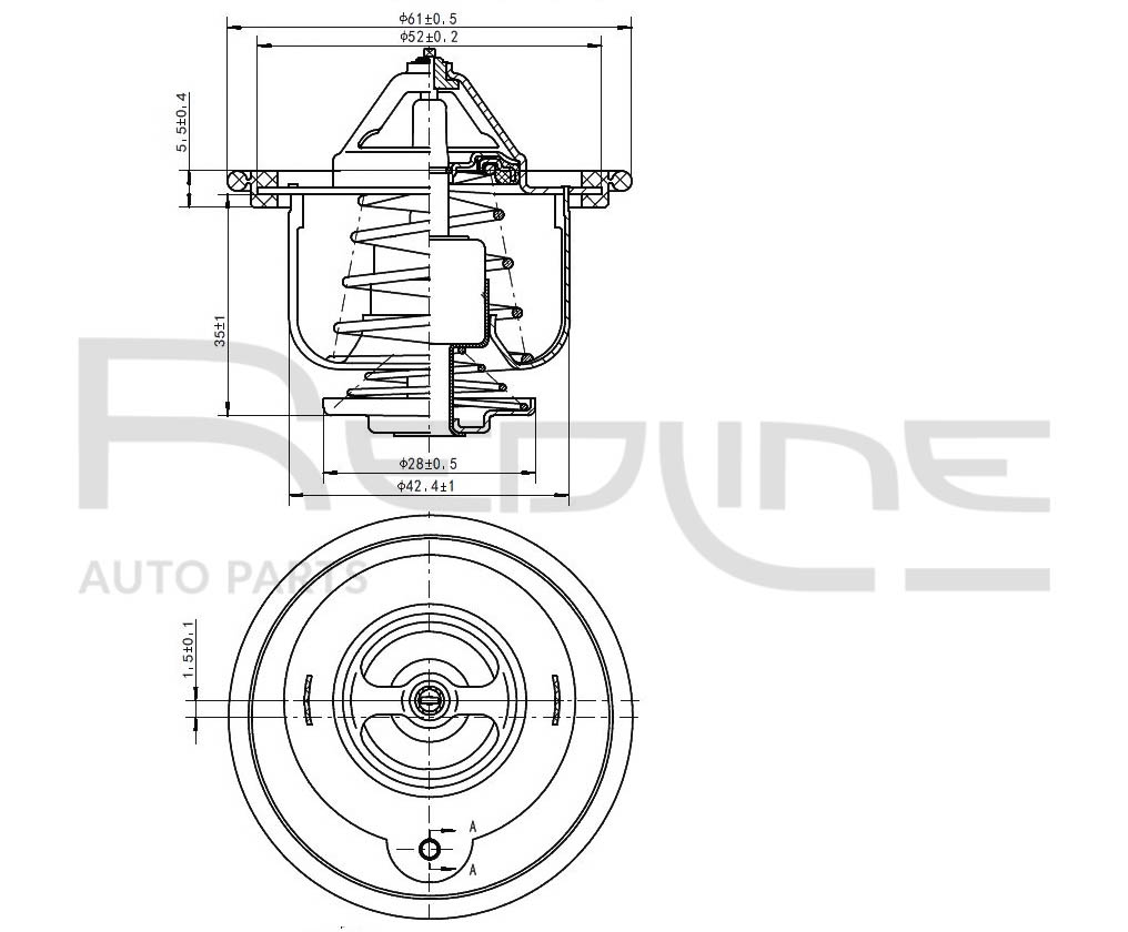 Termostato, refrigerante REDLINE 55HO005
