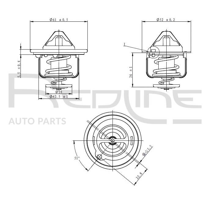 Termostato, refrigerante REDLINE 55HO006